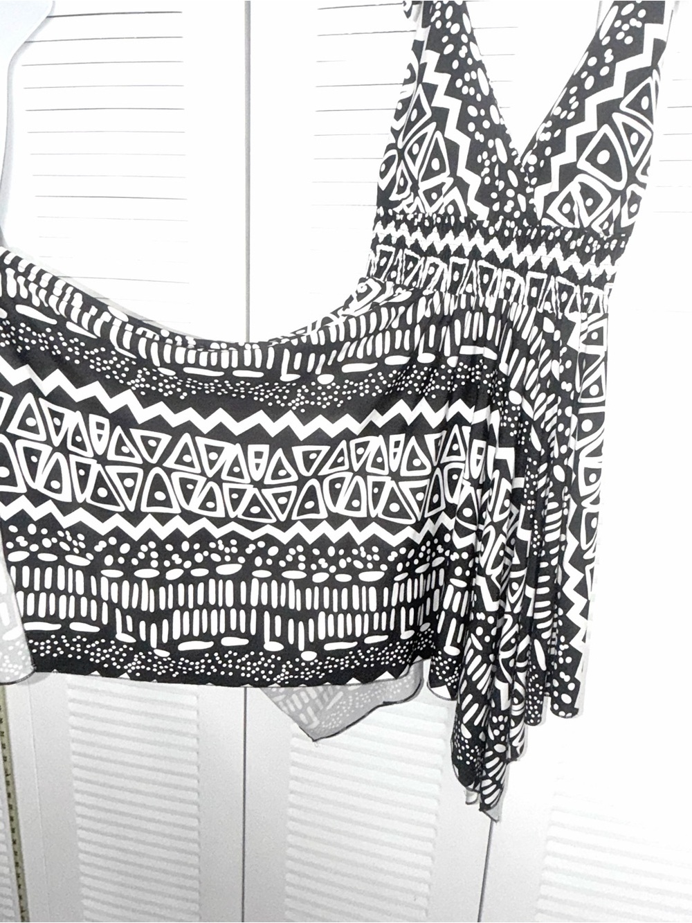 Y2K 2000s Black and White Handkerchief Hem Women’s Dress Size M